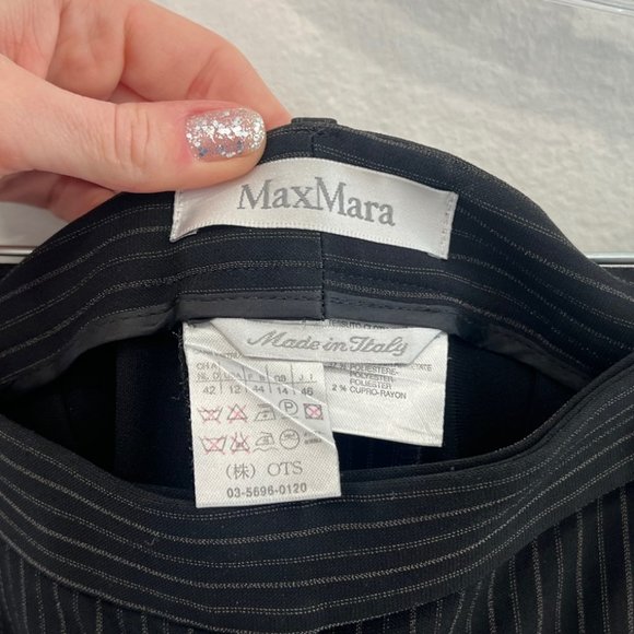 MaxMara Pin Strip Suit - Large/Black - Picture 8 of 8
